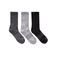 thumbnail image 2 of Hanes Absolute Active Men’s Cushioned Crew Socks, Shoe Sizes 6-12, 3-Pairs Black/Grey, 2 of 3