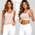 thumbnail image 2 of Hauaitttt's Summer Tank Top with Built In Pads Elastic Band Sleeveless Casual Vest Undershirt Muscle Womens Sleeping Top Athletic Top Bodysuit Top Women Shirt Women Sleeveless Cardigan Fitted plus, 2 of 6