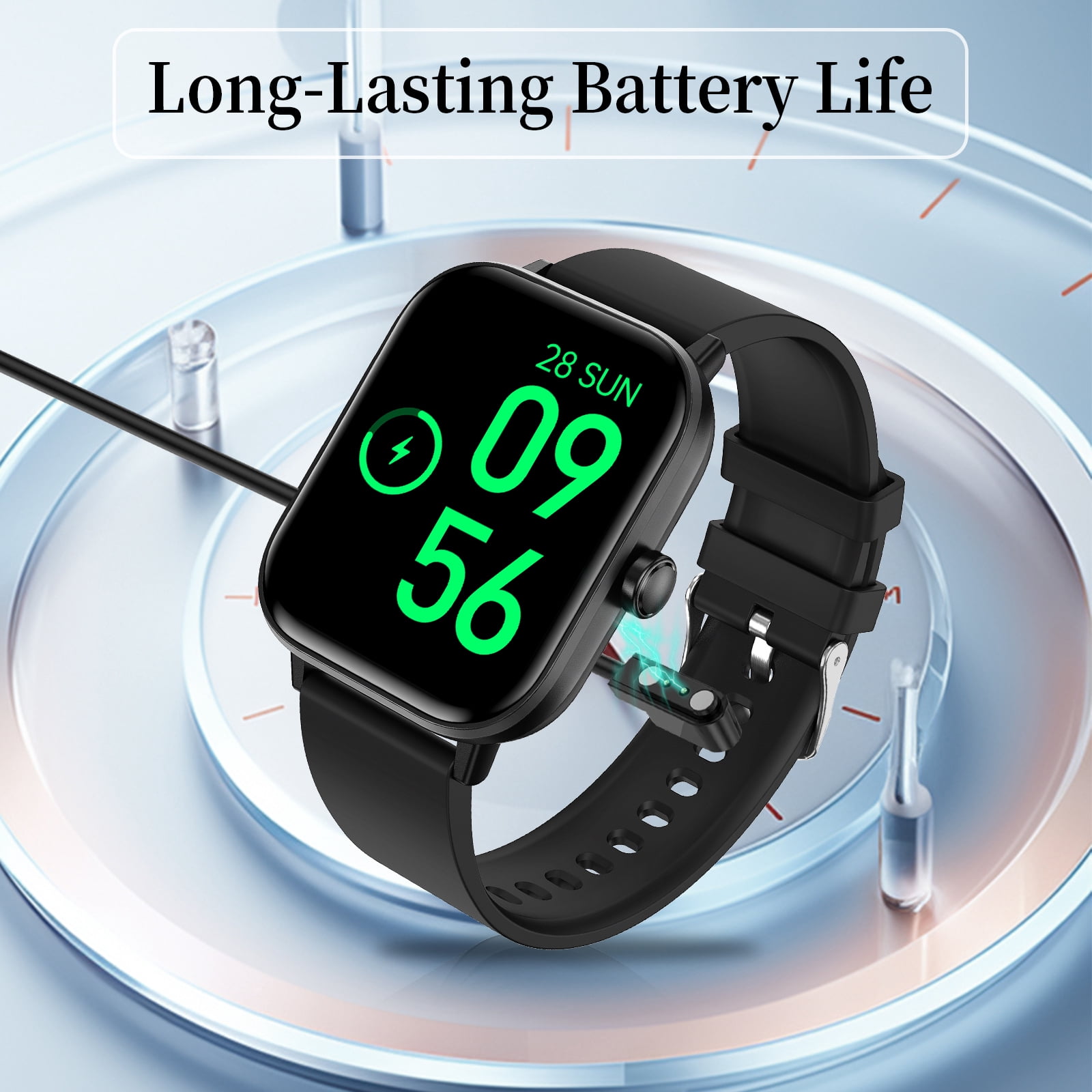 1.83" Smart Watch for Women Men, Make/Answer Calls with Fitness and Wellness Tracking 100+ Sports Modes Step Calorie Counter IP67 Waterproof for Android and iPhone
