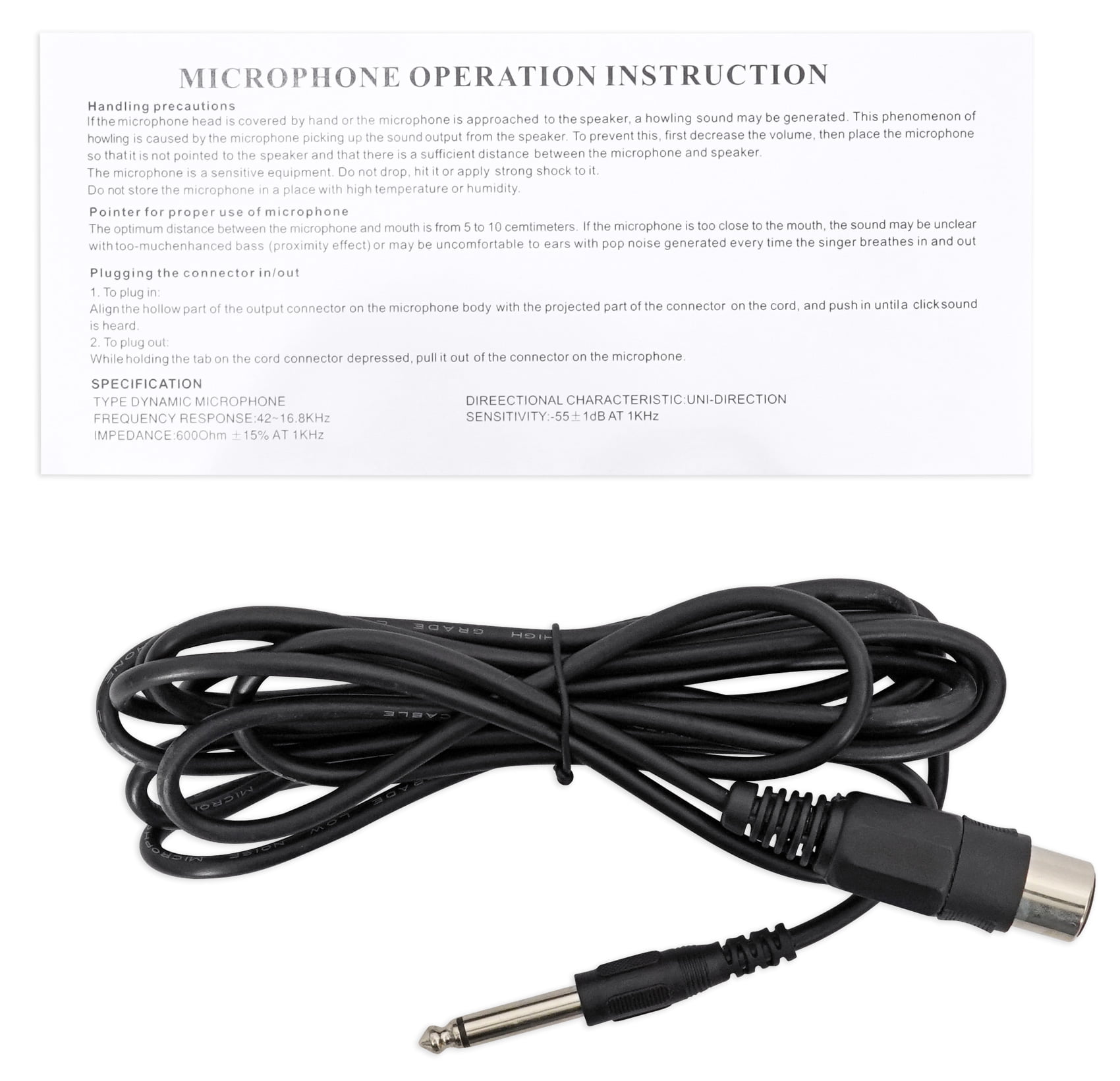 XLR to 1/4 Portable Technical Pro Wired Microphone with Digital Processing Karaoke DJ Wired Microphone Wired Mic Included Renewed Karaoke 10 Ft Cable Cables Included Steel Construction 