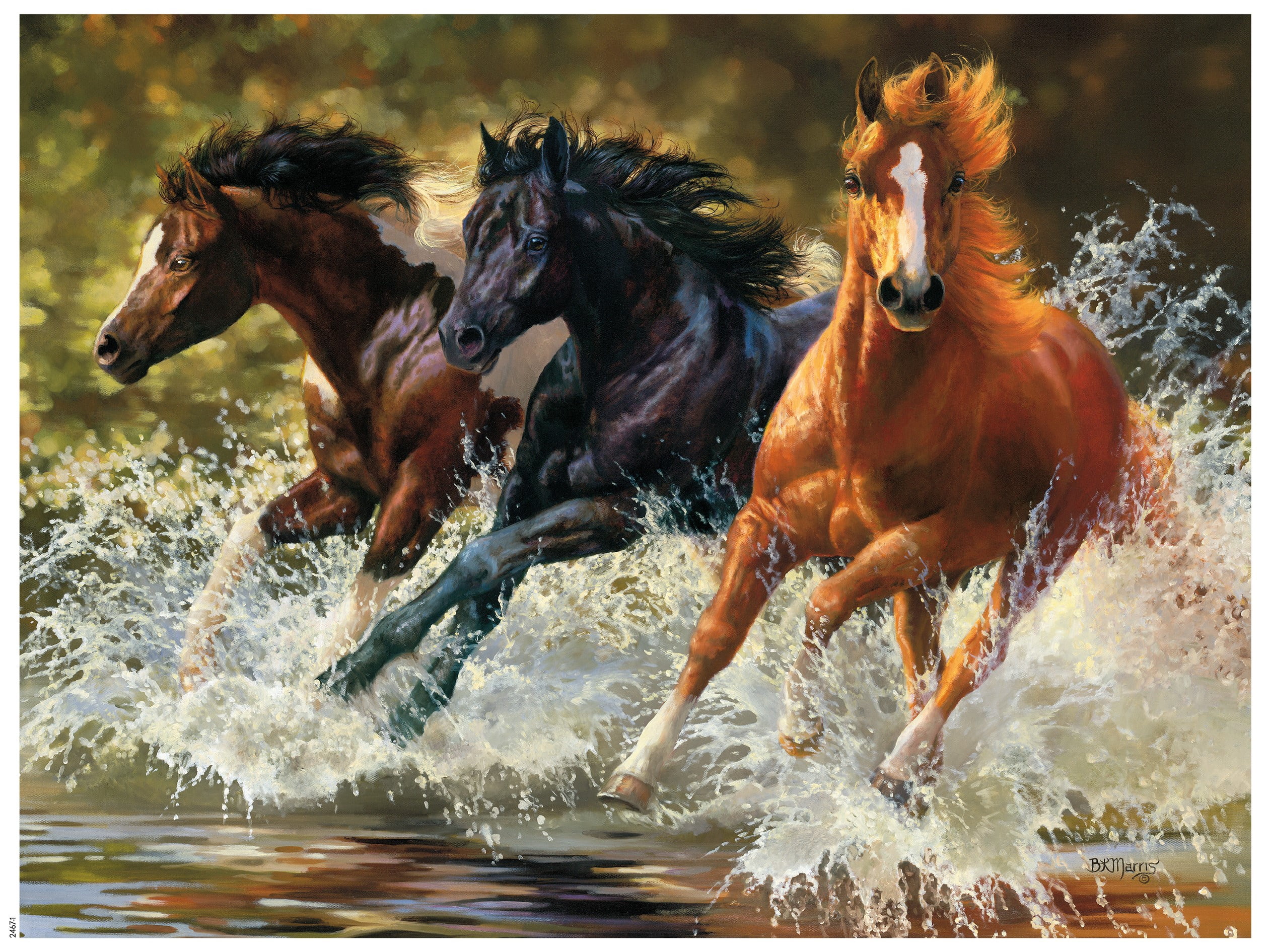Ceaco 550-Piece Horses Splash Interlocking Jigsaw Puzzle