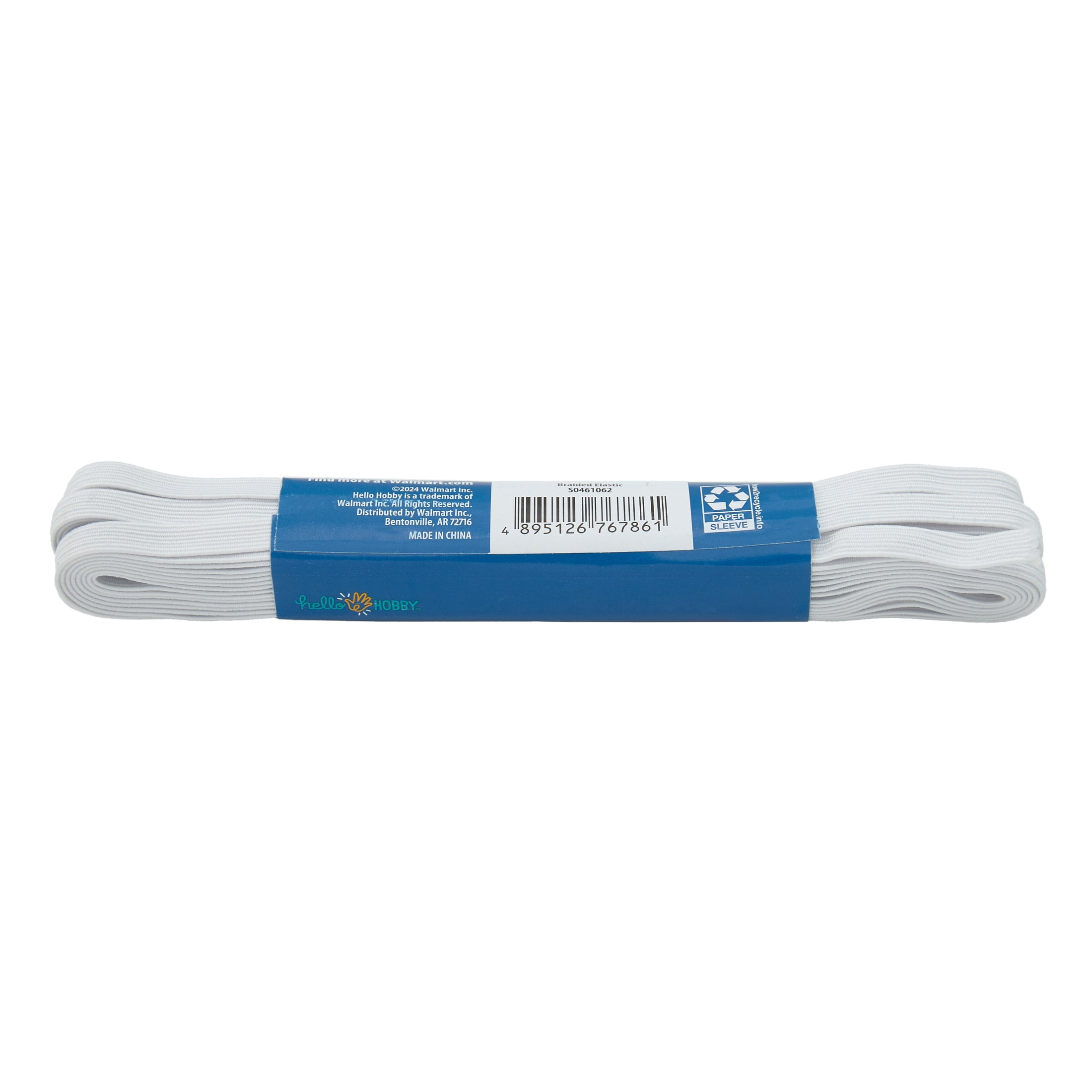 Hello Hobby 1/4 Inch White Sewing & Craft Elastic, 8-Yard