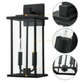 thumbnail image 3 of C Cattleya 2-Pack Classic Matte Black Outdoor Wall Lantern with Clear Glass Shade, 3 of 7