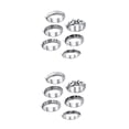 thumbnail image 1 of Minnieouse 6 piezas de acero inoxidable resistente al desgaste antiestrés anillos de ansiedad resistente a la corrupción forma de fase Tipo 2 2piezas, 1 of 6