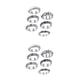thumbnail image 3 of Qarigey 6 piezas de acero inoxidable resistente al desgaste antiestrés anillos de ansiedad resistente a la corrupción forma de fase Tipo 2 2piezas, 3 of 6