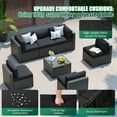 thumbnail image 6 of Clouddwell 7-Piece Patio Furniture Set on Sale, Black Rattan Wicker Outdoor Sectional Sofa Couch with Table Patio Conversation Set for Lawn& Backyard, Black, 6 of 6