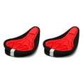 thumbnail image 3 of Scienceny Bicicleta Transpirable Big Bum Funda de cojín de asiento Ciclismo de carretera Algodón Antideslizante Amortiguador Almohadilla de sillín Rojo 2piezas Scienceny  CBP181372, 3 of 6