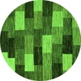thumbnail image 1 of Ahgly Company Indoor Round Abstract Green Modern Area Rugs, 3' Round, 1 of 4