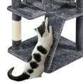thumbnail image 3 of 70in Cat Tree for Indoor Cats, Cat Tower with Scratching Posts Spacious Perch & Platform with Hanging Ball for Dorm, Home, Indoor, Dark Gray, 3 of 5