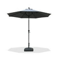 thumbnail image 2 of PURPLE LEAF Parasol de Table Rond d'Extérieur de 10 Pieds avec Manivelle et Inclinaison, Parasol de Terrasse de Marché à Cadre en Aluminium, 8 Nervures Robustes, Gris, 2 of 9