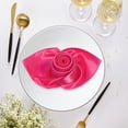 thumbnail image 1 of Xiao Hua 4 servilletas cuadradas de satén para cena, 43 x 43 cm, suaves y sedosas, para restaurantes, bodas, banquetes y fiestas, color rosa oscuro., 1 of 4