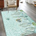 thumbnail image 3 of Summer Marine Life Washable Area Rug 4 x 6 ft Tropical Fish Ocean Starfish Conch Shell, Soft Non Slip Rugs Stain Repellent Indoor Felt Carpet for Living Dining Room Bedroom Home Office, 3 of 9