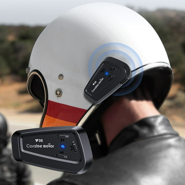 Puntoco Bluetooth 5.3 Cancelación inteligente de ruido Ip6 Auriculares para casco de moto de larga duración