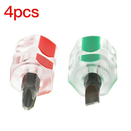 

Wrea 4pcs Mini Screwdrivers Straighthead Crosshead Pocket Screwdrivers for Sewing Machine Repair