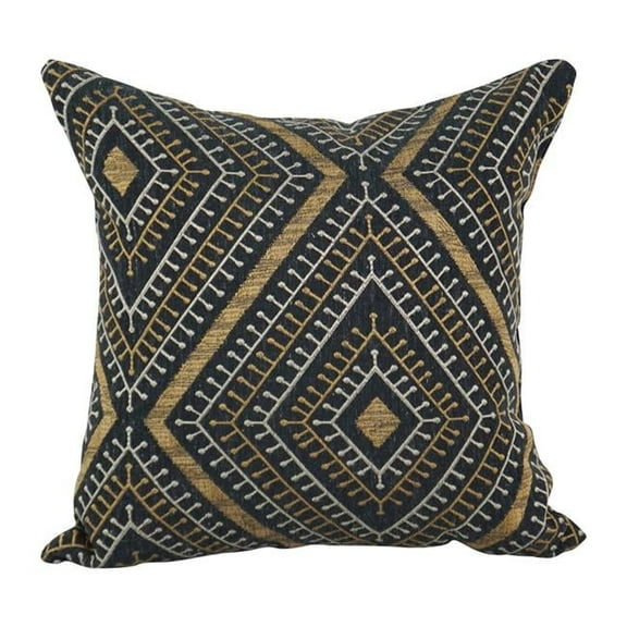 Blazing Needles 9910-S1-ID-142 17 in. Jacquard Throw Pillows with Inserts, Tupelo Earth