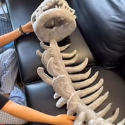 Silly Dino Plush Skeleton, Fossil Snug, Wearable Dinosaur Skeleton Plush, 3D Spinosaurus Skull Mask