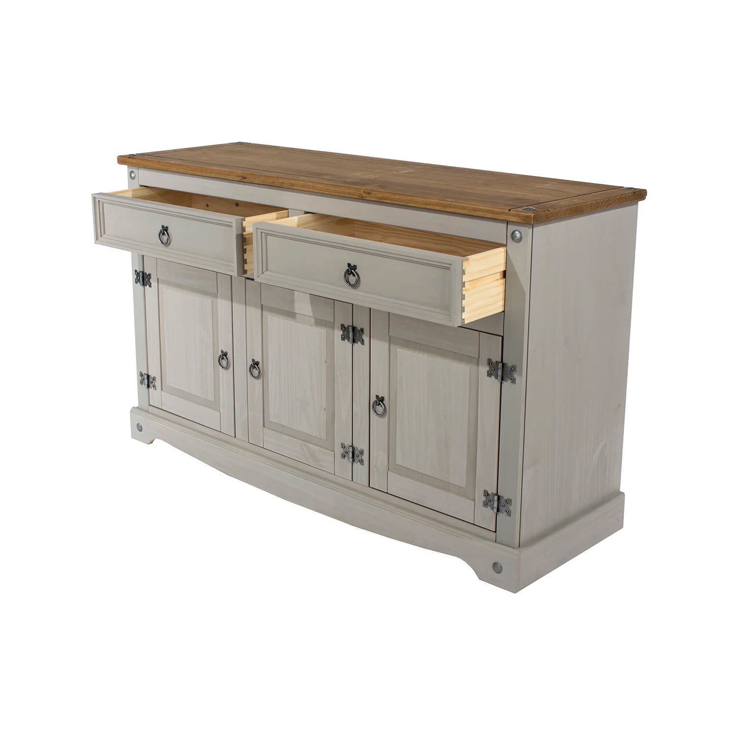 OS Home and Office Furniture Cottage Series Wood Buffet Sideboard in White