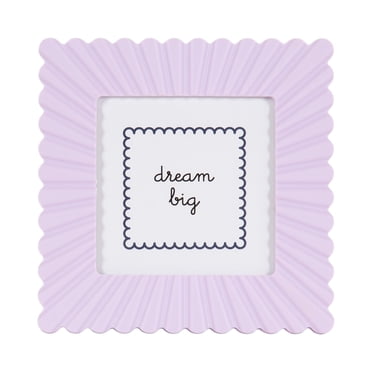 DesignOvation 4x4 Square Lavender Decorative Tabletop Picture Frame