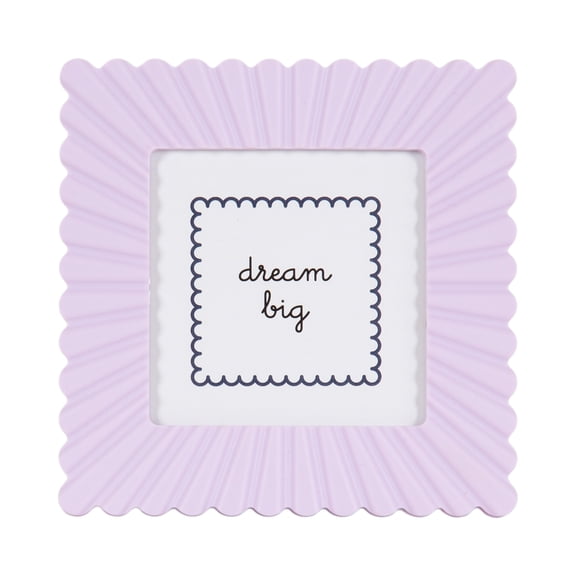 DesignOvation 4x4 Square Lavender Decorative Tabletop Picture Frame