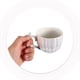 thumbnail image 3 of 1 juego de elegante platillo con forma de concha con taza de café de cerámica y platillo para café, té y leche, kit de taza elegante y práctico, 3 of 8