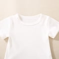 thumbnail image 6 of Hienoo Baby Girls Outfits Short Sleeve Ribbed Romper Jumper Dress Set, Sizes 0-24 Months, 6 of 8