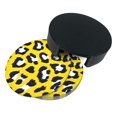 thumbnail image 6 of PAYOHTO Pink Leopard Butterfly Premium PU Leather Coasters Set - 6 Stylish Round Drink Coasters with Storage Box for Home and Office Use, 6 of 6