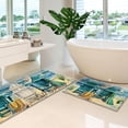thumbnail image 6 of Summer Blue Sea Chairs Beach Decorative Kitchen Rugs Set of 2, Ocean Seagull Sailboat Kitchen Mat Coastal Non-Slip Floor Mat, Nautical Home Kitchen Decorations 17x29 and 17x47 Inch, 6 of 6