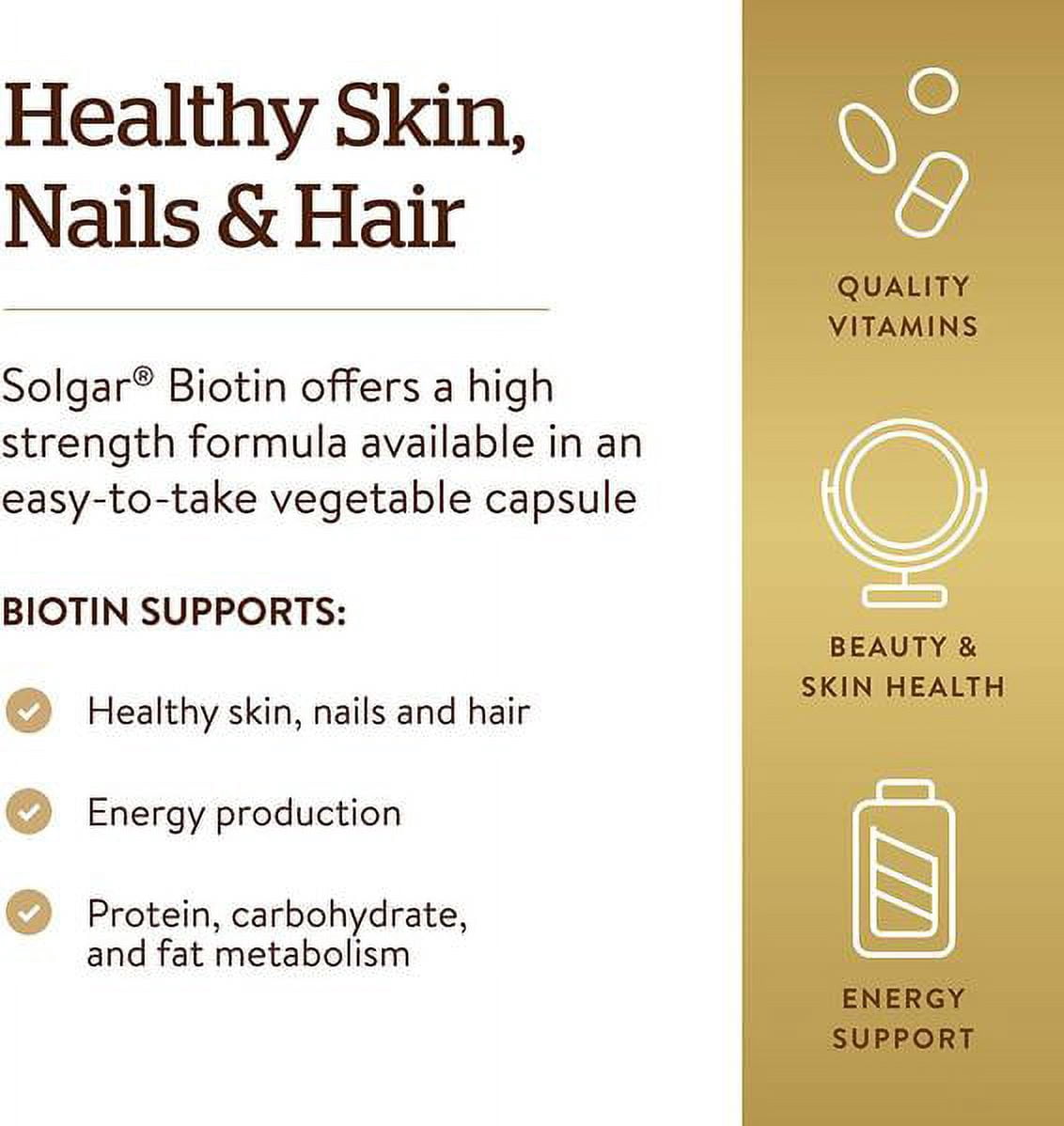 Solgar Biotin 1000 mcg - 250 Vegetable Capsules