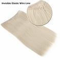thumbnail image 6 of Benehair Invisible Hair Extensions Secret Hidden Wire in One Piece Real Long Thick Straight Curly Headband for Women 24" bleach blonde, 6 of 9