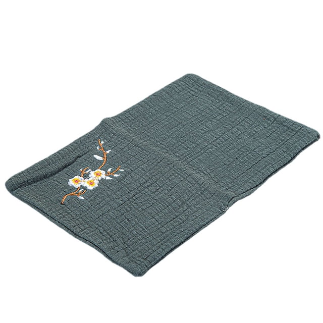 Tea Cloth Water Absorbent Easy to Use Cotton Flax Comfortable Touch Tea Napkin for Home