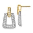 thumbnail image 2 of Auriga Fine Jewelry 14K Two-tone Gold 1 3/4 carat Lab Grown Diamond VS/DF Stud Earrings for Women (L- 0.89 inch, W- 0.54 inch), 2 of 4