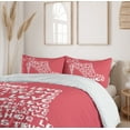 thumbnail image 6 of Ambesonne Fashion Duvet Cover Sets, Woman Shoes Coral Words, 2-King, White and Coral, 6 of 7