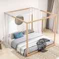 thumbnail image 2 of King size, sturdy pine wood and MDF canopy bed - Ensures mattress freshness, stylish for bedroom, 2 of 2