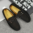 thumbnail image 6 of Big Size Men's Casual Loafers Slip On Leather Shoes Comfortable Lightweight Driving Shoes Male Moccasins Classic Penny Loafer Flats Boat Shoes Outdoor Walking Shoes, 6 of 13