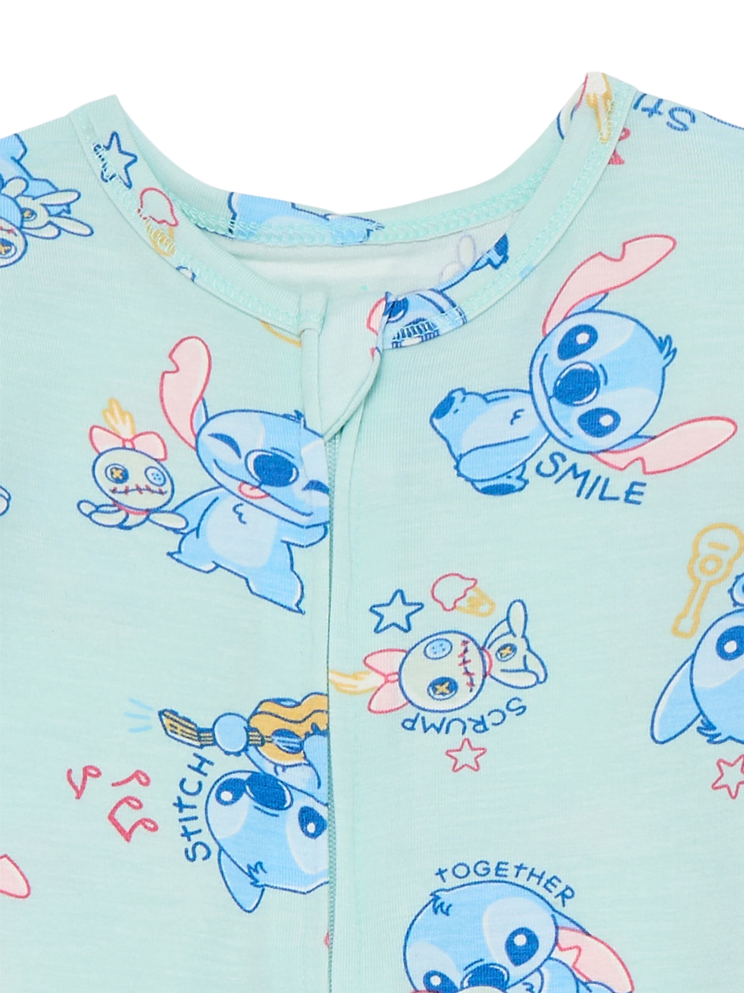 Disney Lilo and Stitch Baby Boys or Girls Viscose Sleep Footed One-Piece with Hat Set, 2-Piece, Sizes 0M–6/9M