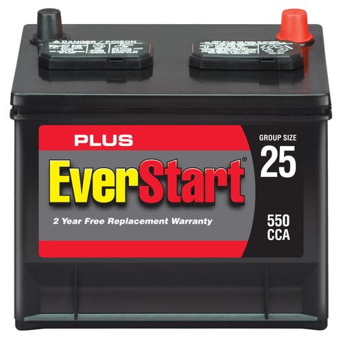 EverStart Plus Lead Acid Automotive Battery, Group Size 25 Walmart