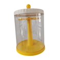 thumbnail image 2 of Vitrina transparente para figuras, a prueba de polvo, para dormitorio, figuras pequeñas, juguetes, colecciones transparentes amarillo, 2 of 8