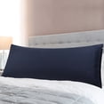 thumbnail image 1 of Microfiber Body Pillowcases with Embroidery Zipper Closure Navy 20"x48", 1 of 7
