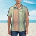thumbnail image 5 of Uemuo Hardwood Printed Regular Fit Short Sleeve Casual Hawaiian Shirt for Men,Aloha shirt,Tropical shirt,Floral print shirt,Vacation Beach shirt-Large, 5 of 9