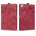 thumbnail image 6 of ELEHOLD for iPad 6th 5th Gen Pro 9.7 inch 2018/2017/2016 Leather Case,Embossed Flower Pattern Folio Flip Case Card Slots Kickstand Magnetic Clasp Shockproof Protective Case for iPad 9.7",Red, 6 of 7