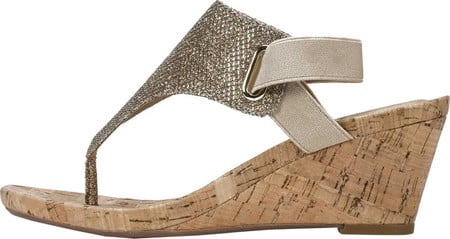 white mountain gold glitter sandals