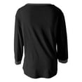thumbnail image 5 of EDFBUYKRS Blouses for Women Puff Long Sleeve V Neck Tunic Tops Boho Dressy Casual Chiffon Shirts Xxl, 5 of 5