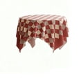 thumbnail image 2 of Christmas Tablecloth Red and White Checked for Holiday Dining Decor - Polyester 47x47 Inch Reusable & Washable, 2 of 6