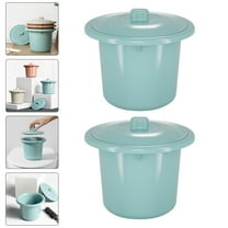 Soimiss 2Pcs Urinary Pail Plastic Light Green With Lid For Home Use Parents