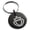 Black, variant on Stainless Steel Crown of Hearts Engraved Small Medallion Circle Charm Keychain Keyring