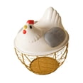 thumbnail image 1 of Cesta para almacenar huevos, soporte para huevos frescos, artículos decorativos de cocina con tapa, cesta redonda para recoger huevos, contenedor para Gris, 1 of 8