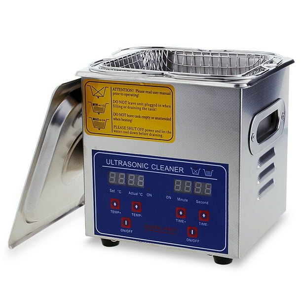 Flexzion Commercial Ultrasonic Cleaner 2L Large Capacity Stainless