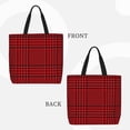 thumbnail image 2 of Balery Red Black Houndstooth Bolsa de Mano para Mujeres con Cremallera, Bolsa de Gimnasio con Compartimentos, Bolsa para Laptop, Bolsa para Trabajo, 2 of 7
