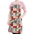 thumbnail image 5 of Pioneer Flower Floral Print Pattern Apron for Women and Men, Cotton Linen Waterproof with Pockets, Adjustable, 33x27 Inch for Kitchen, Gardening, BBQ, Salon, 5 of 6