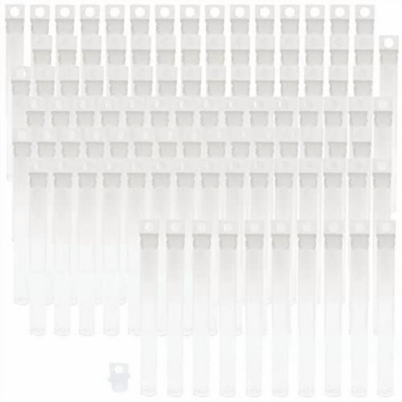 The Beadsmith Clear Plastic Tubes - 4-Inch-Long Round Tubes, 3/8 Inches in Diameter - Hanging Caps - Use for Beads, Bath Salts, Wedding & Party Favors, Home or Office Storage - Bag of 100